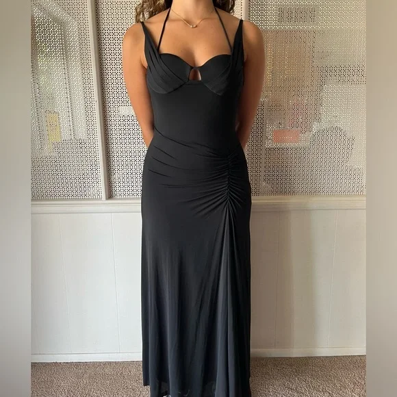 New Jonathan Simkhai Naomi Black Midi Dress - Picture 5 of 13